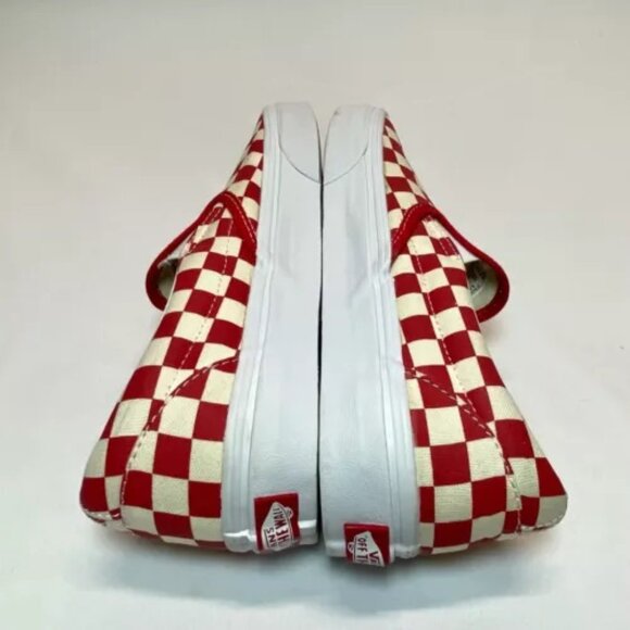 Vans Off The Wall Classic Red Checkerboard Slip-On Shoes 500714 Men 7 Women 8.5 - Picture 7 of 11